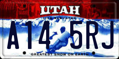 UT license plate A145RJ