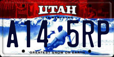 UT license plate A145RP