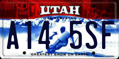 UT license plate A145SF