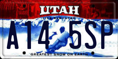 UT license plate A145SP