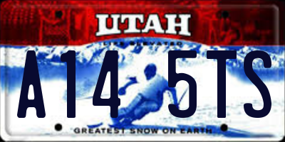 UT license plate A145TS