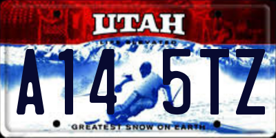 UT license plate A145TZ