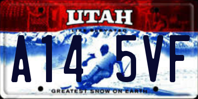 UT license plate A145VF