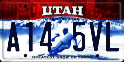 UT license plate A145VL