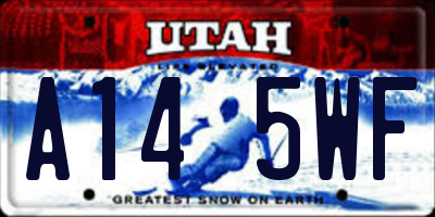 UT license plate A145WF