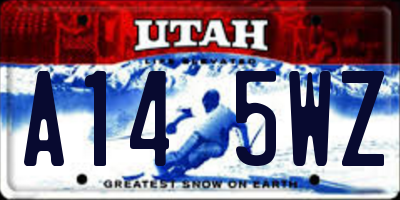 UT license plate A145WZ