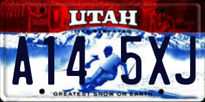 UT license plate A145XJ
