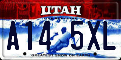 UT license plate A145XL