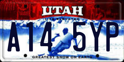 UT license plate A145YP