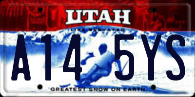 UT license plate A145YS