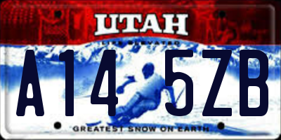 UT license plate A145ZB