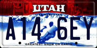 UT license plate A146EY