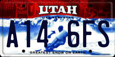 UT license plate A146FS