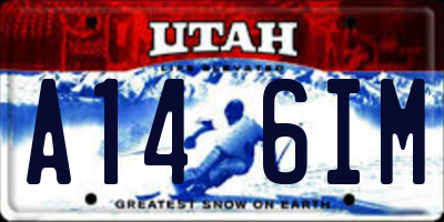 UT license plate A146IM