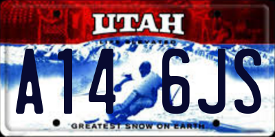 UT license plate A146JS