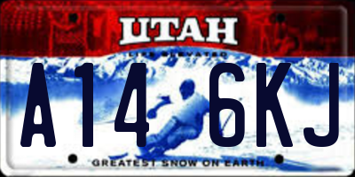 UT license plate A146KJ