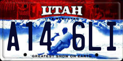 UT license plate A146LI