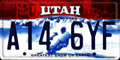 UT license plate A146YF