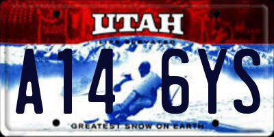 UT license plate A146YS