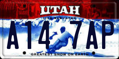 UT license plate A147AP