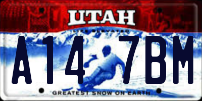 UT license plate A147BM