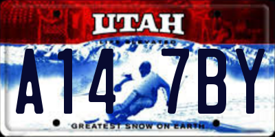 UT license plate A147BY