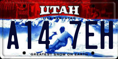 UT license plate A147EH