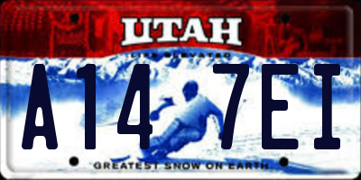 UT license plate A147EI
