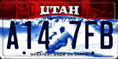 UT license plate A147FB