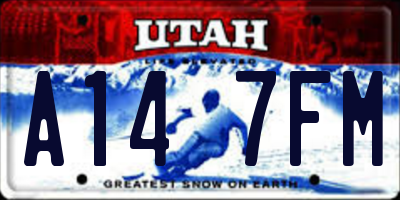 UT license plate A147FM