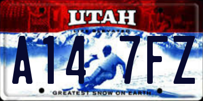UT license plate A147FZ