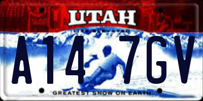 UT license plate A147GV