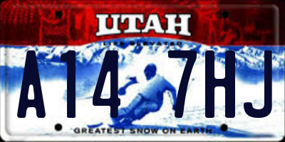 UT license plate A147HJ
