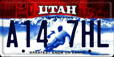 UT license plate A147HL