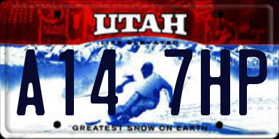 UT license plate A147HP