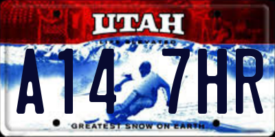 UT license plate A147HR