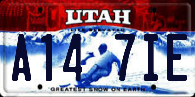 UT license plate A147IE