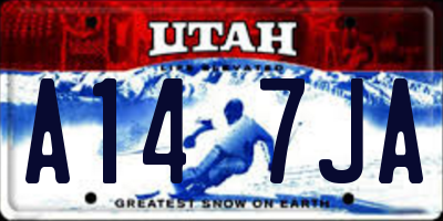 UT license plate A147JA