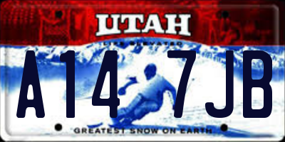 UT license plate A147JB