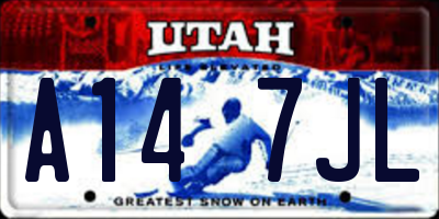 UT license plate A147JL