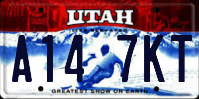 UT license plate A147KT