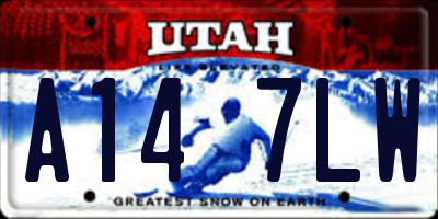 UT license plate A147LW