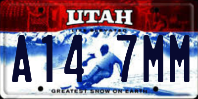 UT license plate A147MM