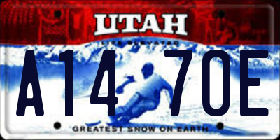 UT license plate A147OE