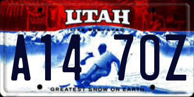 UT license plate A147OZ