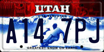 UT license plate A147PJ