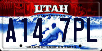 UT license plate A147PL