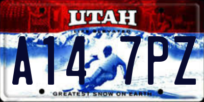 UT license plate A147PZ