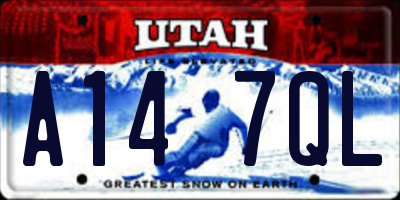 UT license plate A147QL