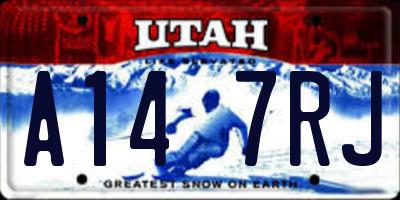 UT license plate A147RJ